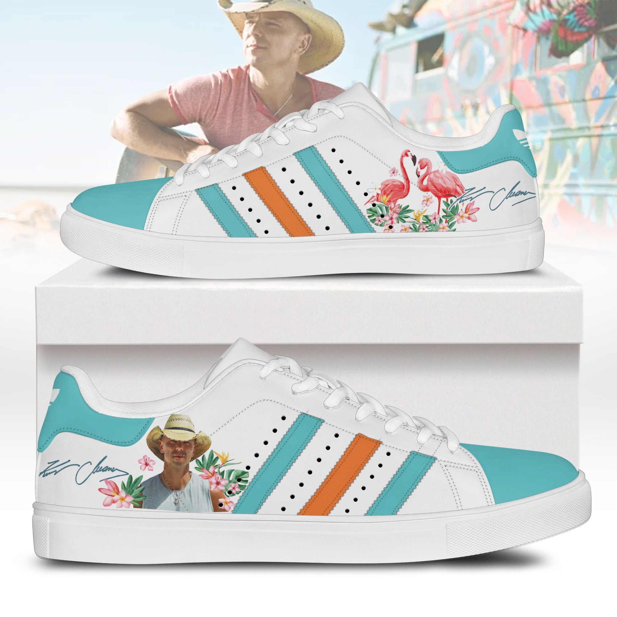 Ideafootwear Kenny Chesney Skate Stan Shoes Sneakes For Men And Women 2