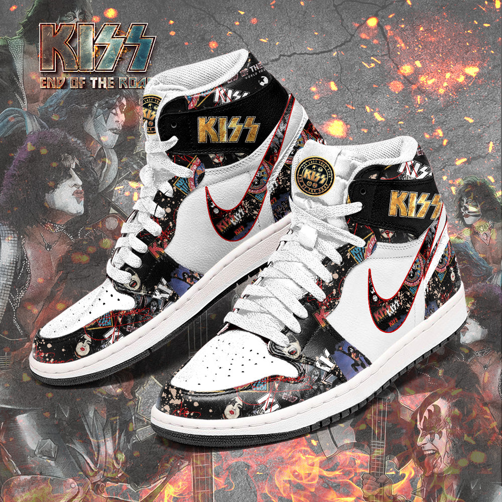 Ideafootwear Kiss AJ1 High Sneakers Shoes For Men And Women 2