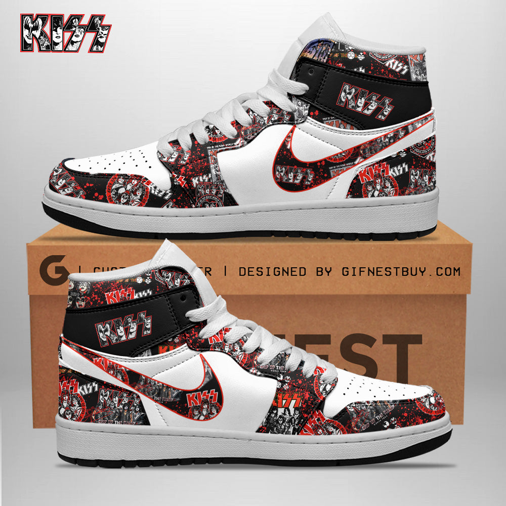 Ideafootwear Kiss AJ1 High Sneakers Shoes For Men And Women 4