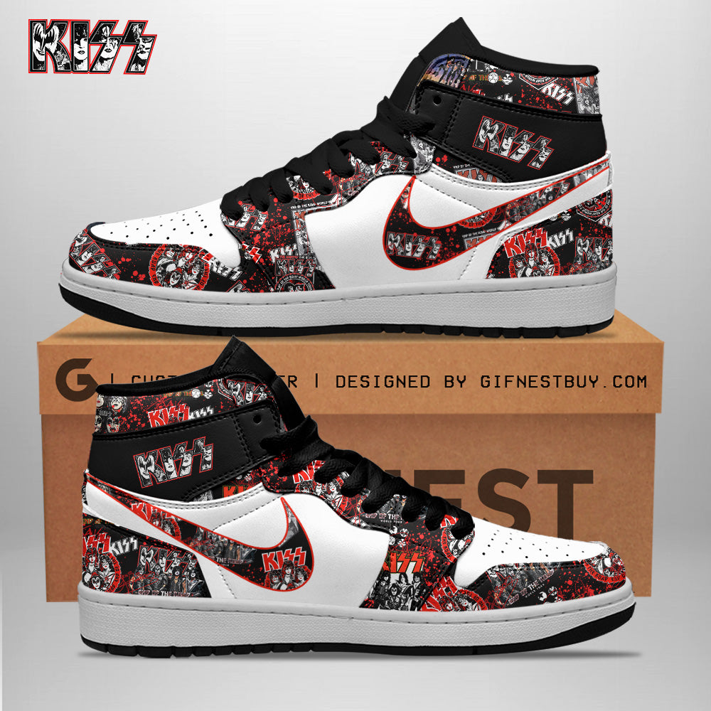 Ideafootwear Kiss AJ1 High Sneakers Shoes For Men And Women 3