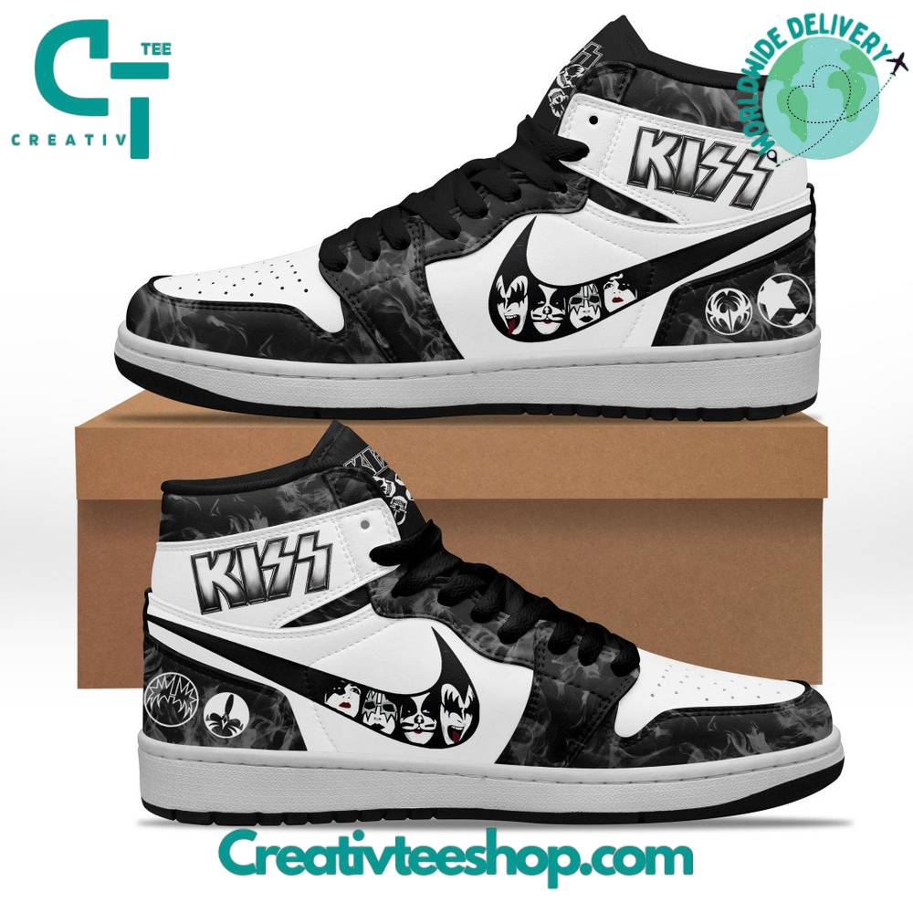 Ideafootwear Kiss Band AJ1 High Sneakers Shoes For Men And Women 1