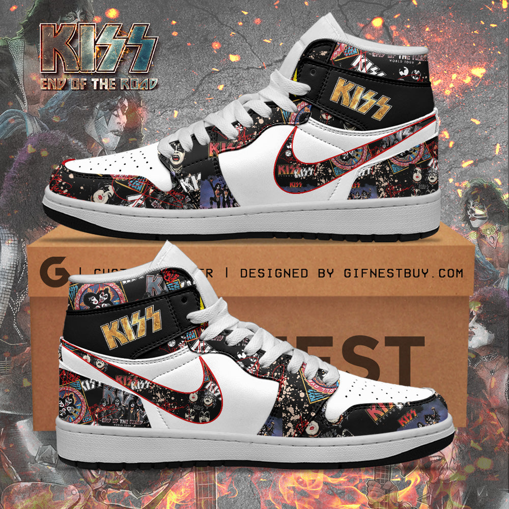 Ideafootwear Kiss Band AJ1 High Sneakers Shoes For Men And Women 3