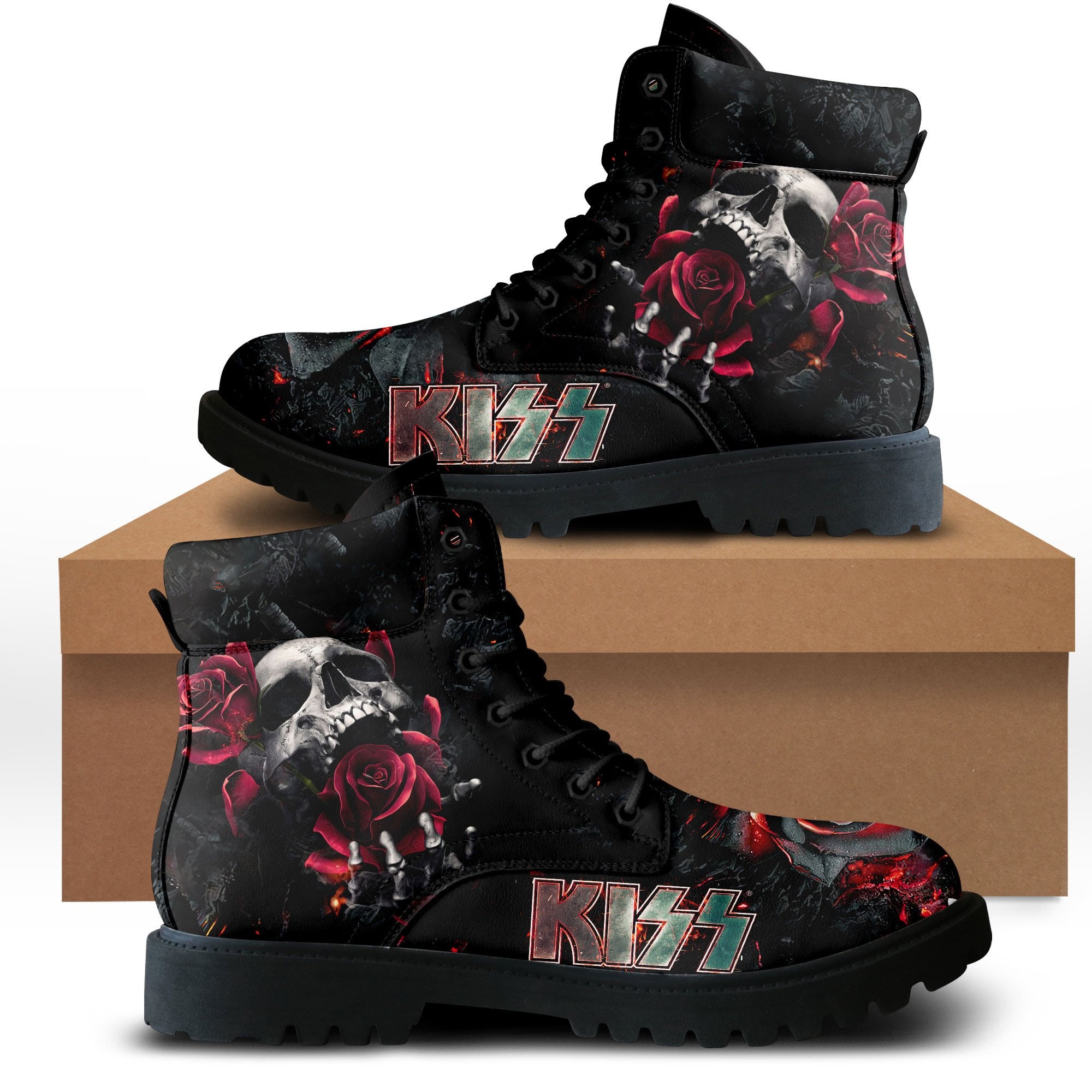 Ideafootwear Kiss AJ1 High Sneakers Shoes For Men And Women 5