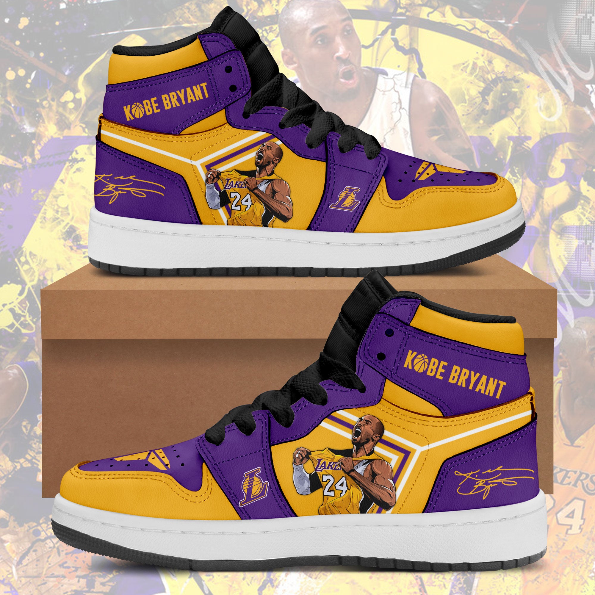 Ideafootwear Kobe Bryant AJ1 High Sneakers Shoes For Men And Women 9