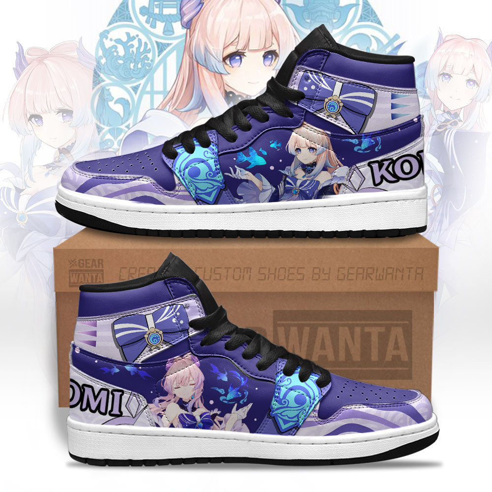 Ideafootwear Kokomi Genshin Impact AJ1 High Sneakers Shoes For Men And Women 1
