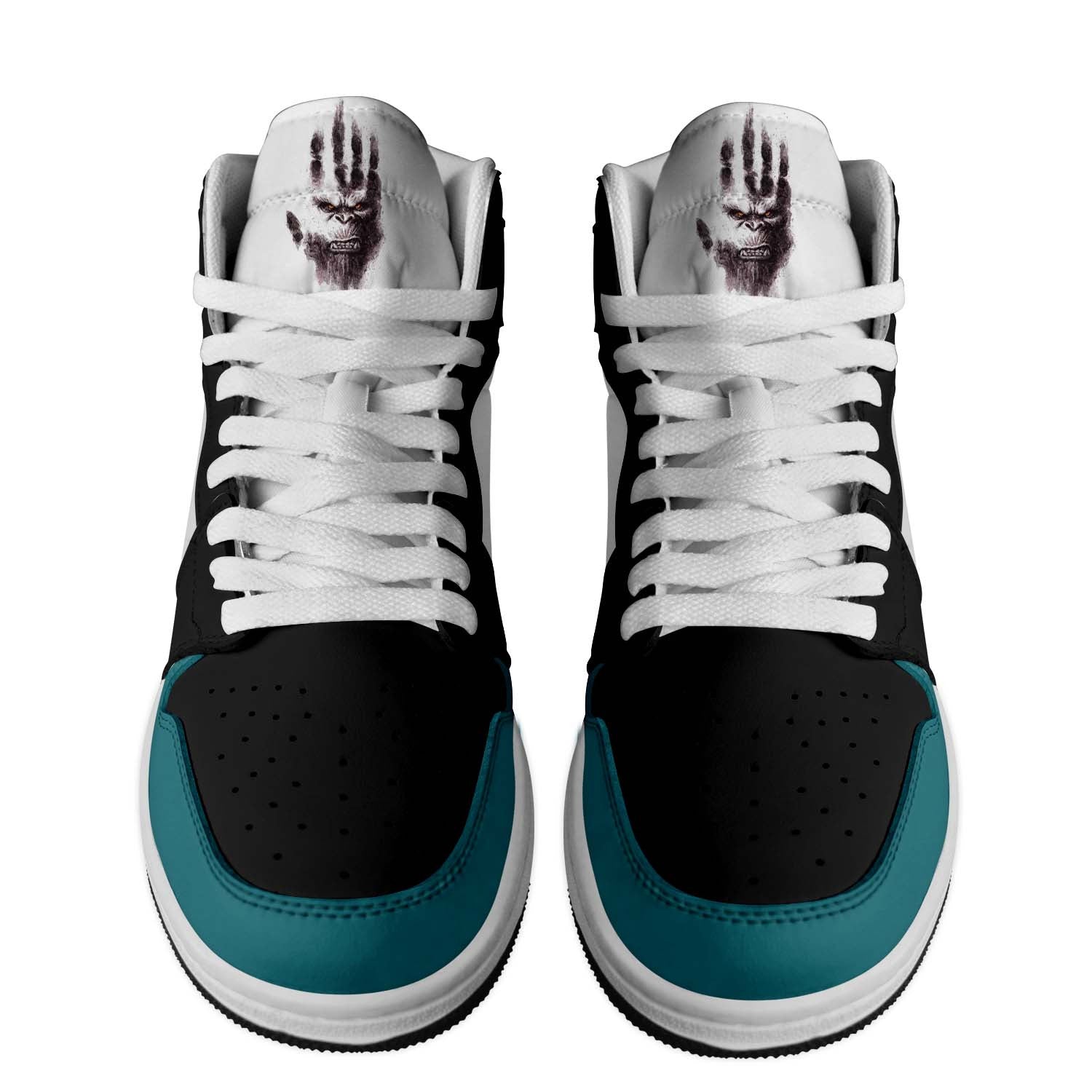 Ideafootwear Kong and Godzilla AJ1 High Sneakers Shoes For Men And Women 1