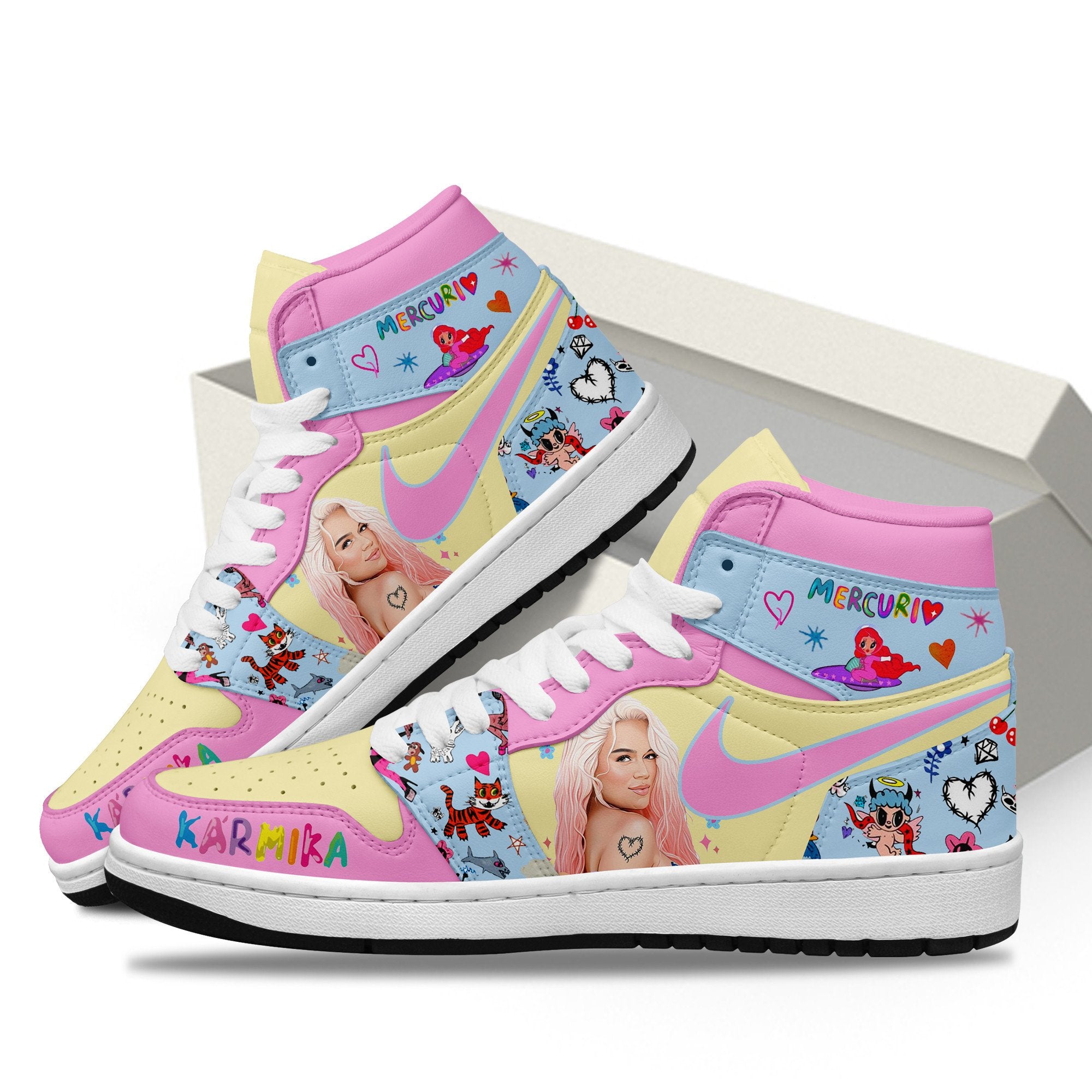 Ideafootwear Korn AJ1 High Sneakers Shoes For Men And Women 1