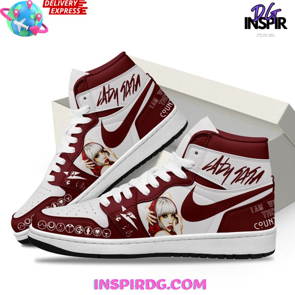 Ideafootwear Lady Gaga AJ1 High Sneakers Shoes For Men And Women 2