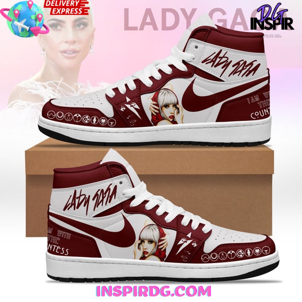 Ideafootwear Lady Gaga AJ1 High Sneakers Shoes For Men And Women 2