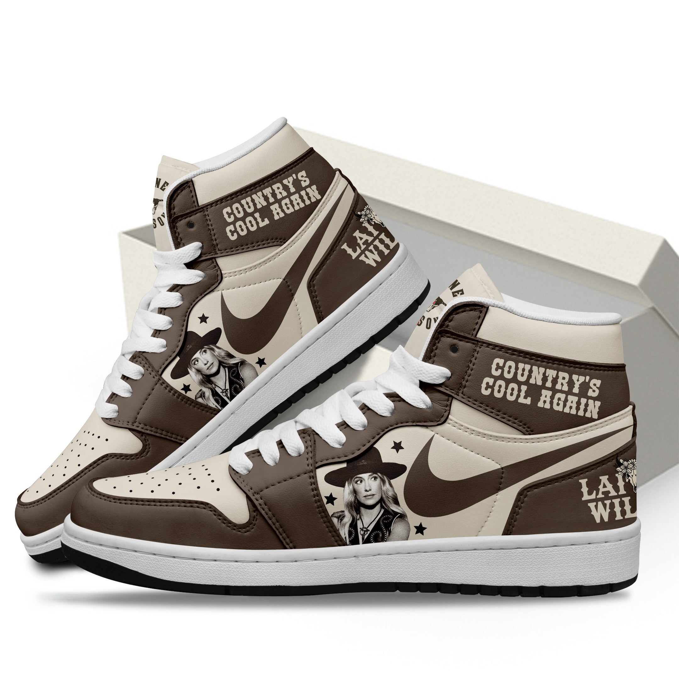 Ideafootwear Lainey Wilson AJ1 High Sneakers Shoes For Men And Women 1