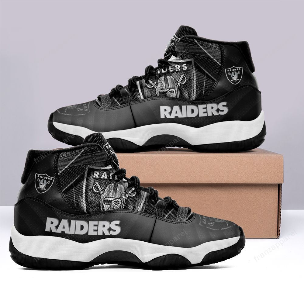 Ideafootwear Las Vegas Raiders AJ13 Sneakers Shoes For Men And Women 13
