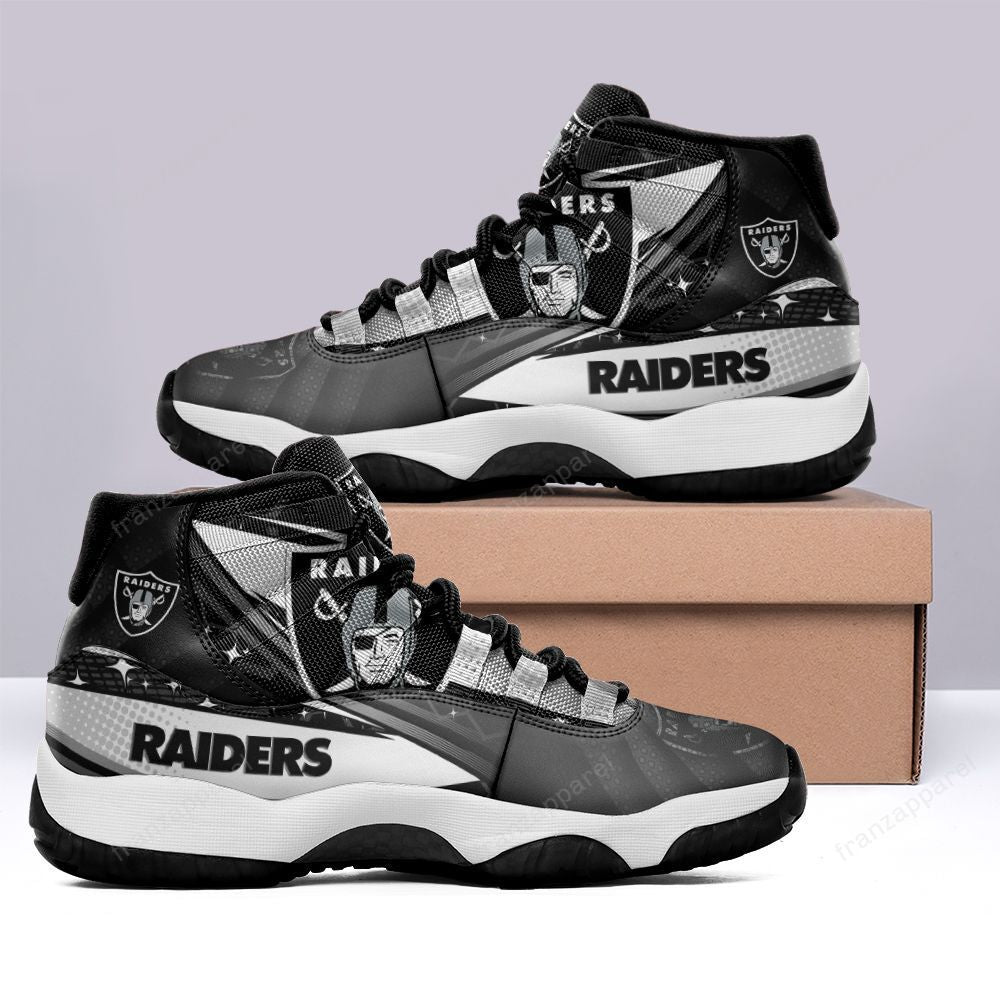 Ideafootwear Las Vegas Raiders AJ13 Sneakers Shoes For Men And Women 11