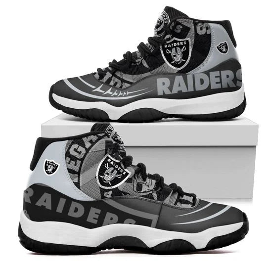 Ideafootwear Las Vegas Raiders AJ13 Sneakers Shoes For Men And Women 10
