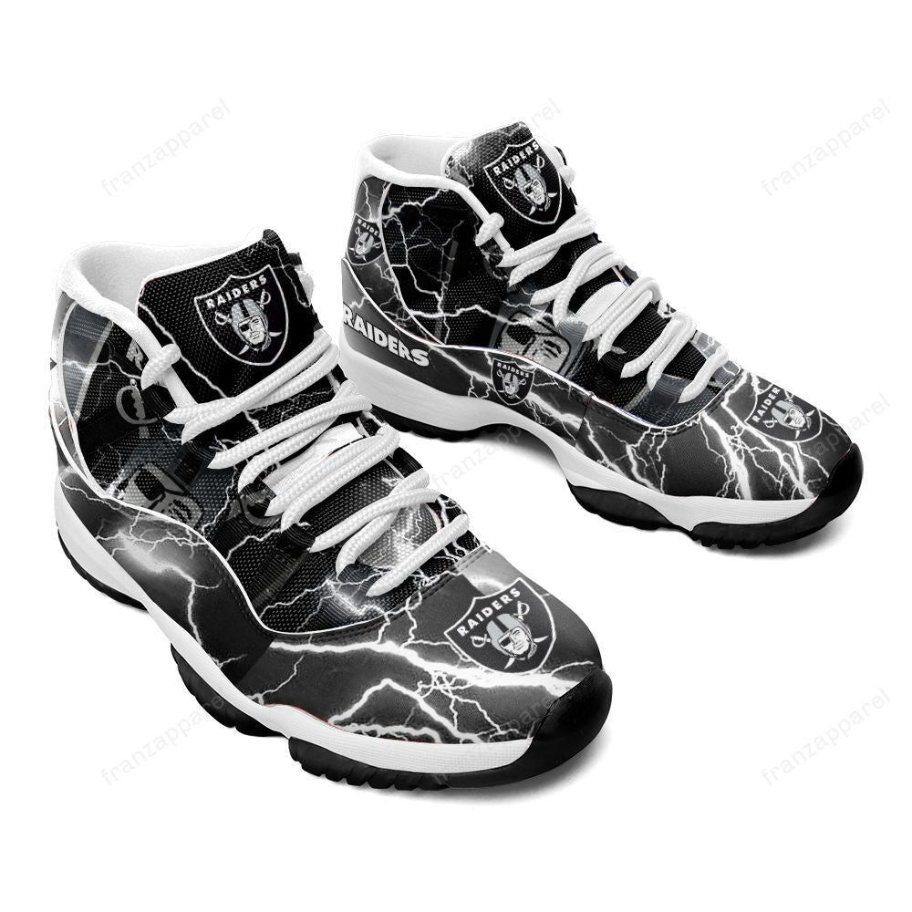 Ideafootwear Las Vegas Raiders AJ13 Sneakers Shoes For Men And Women 12