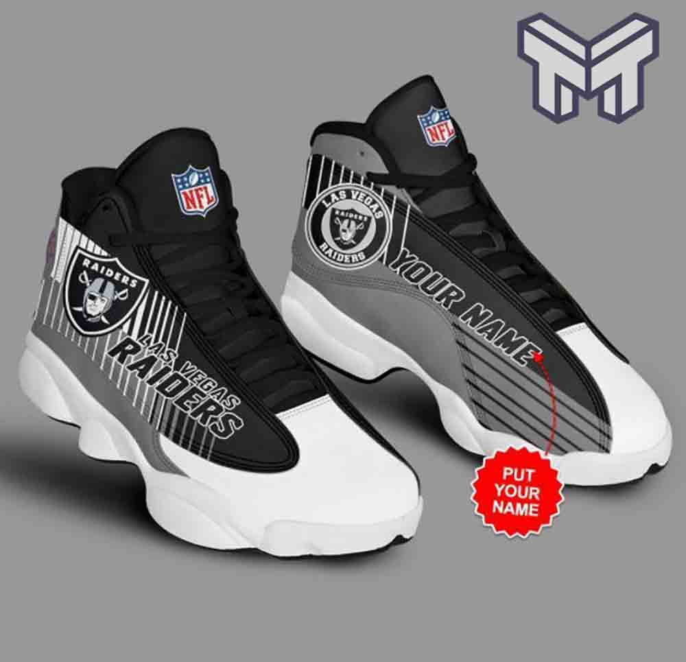 Ideafootwear Las Vegas Raiders AJ13 Sneakers Shoes For Men And Women 1