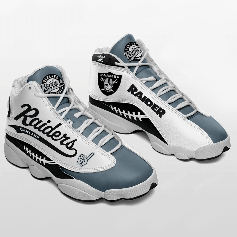 Ideafootwear Las Vegas Raiders AJ13 Sneakers Shoes For Men And Women 20