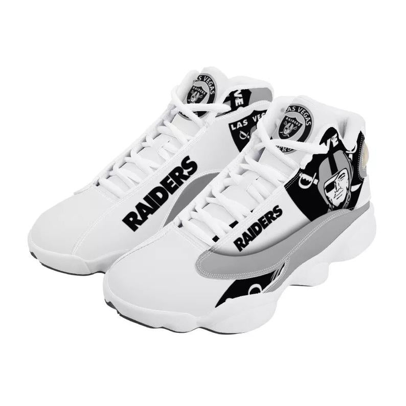 Ideafootwear Las Vegas Raiders AJ13 Sneakers Shoes For Men And Women 15