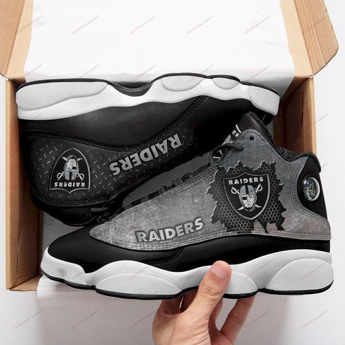 Ideafootwear Las Vegas Raiders AJ13 Sneakers Shoes For Men And Women 21
