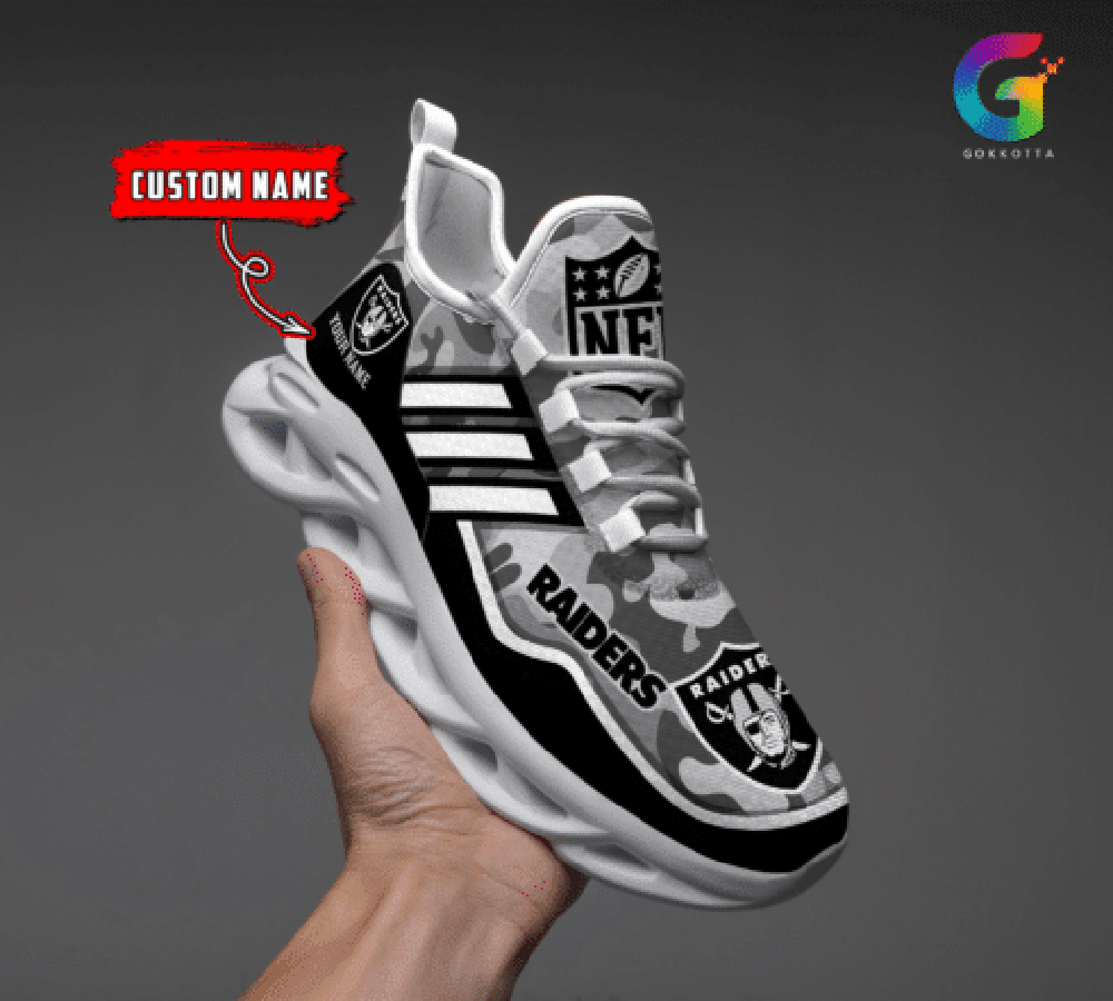 Ideafootwear Las Vegas Raiders Max Soul Shoes Sneakers For Men And Women 72