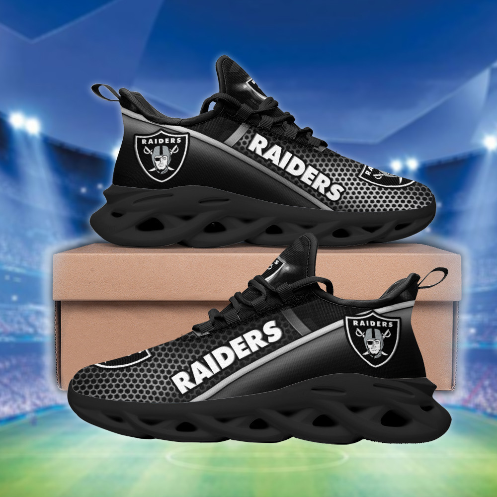 Ideafootwear Las Vegas Raiders Max Soul Shoes Sneakers For Men And Women 46