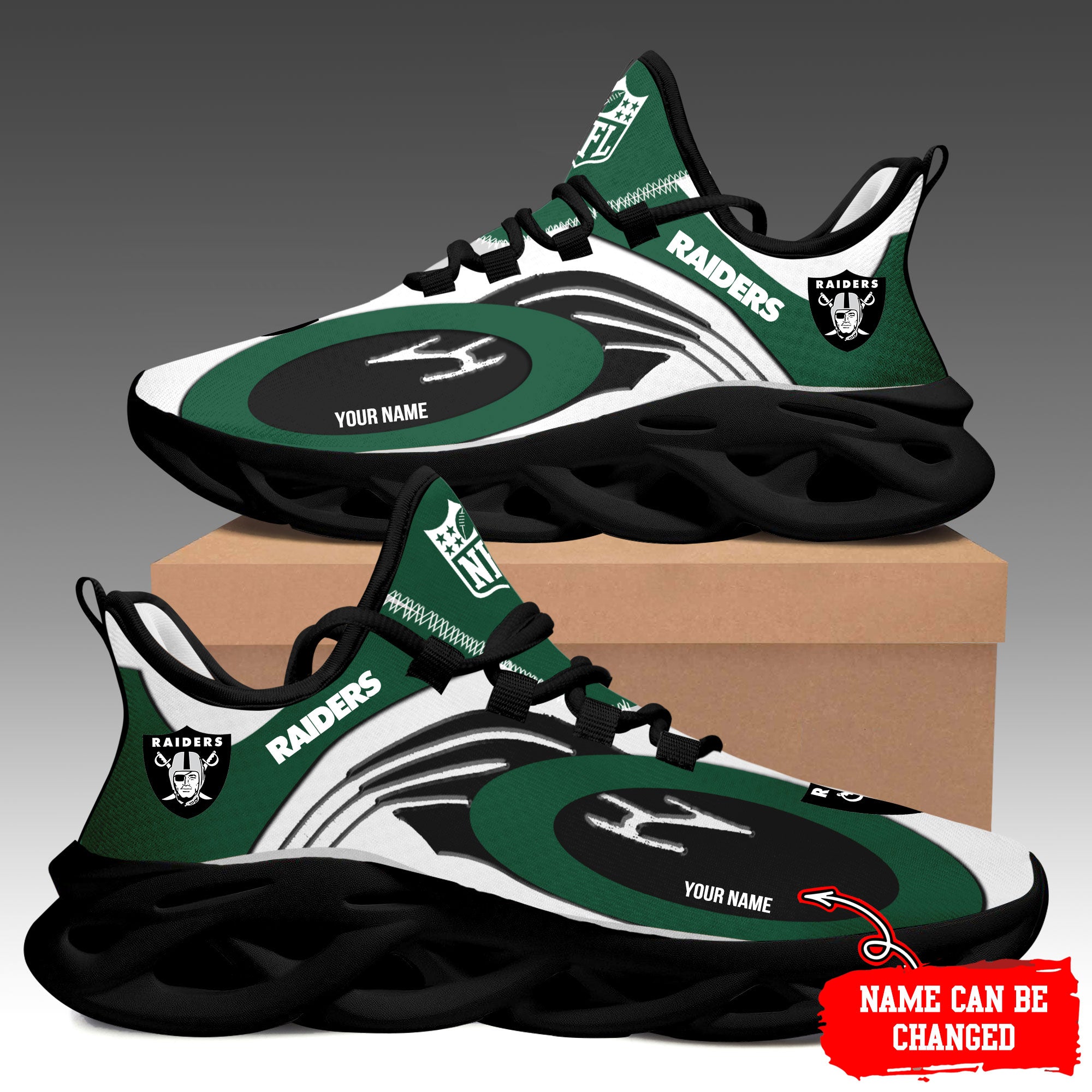 Ideafootwear Las Vegas Raiders Max Soul Shoes Sneakers For Men And Women 62