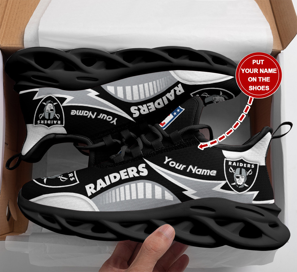 Ideafootwear Las Vegas Raiders Max Soul Shoes Sneakers For Men And Women 73