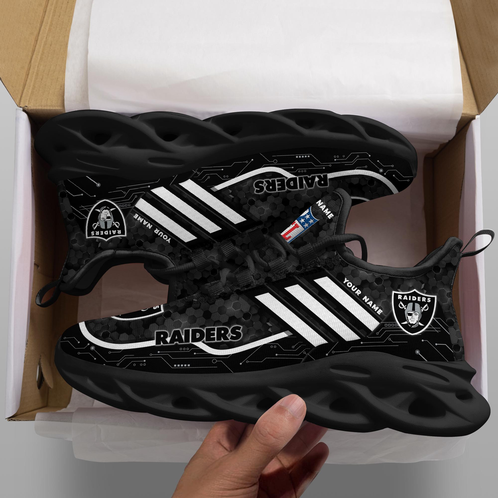 Ideafootwear Las Vegas Raiders Max Soul Shoes Sneakers For Men And Women 103