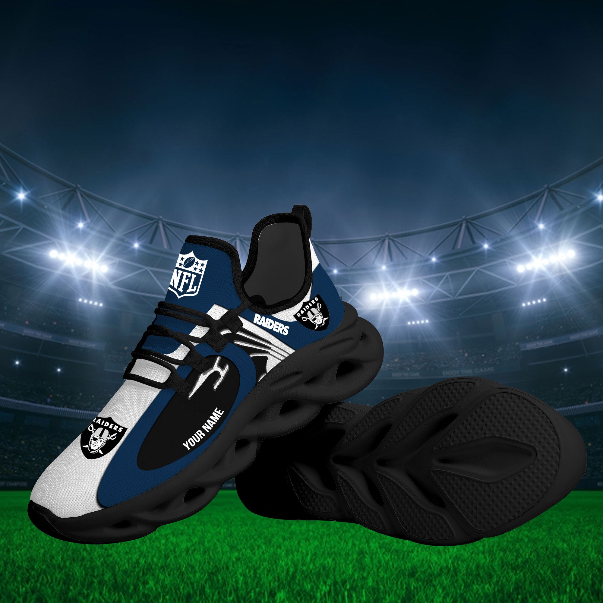 Ideafootwear Las Vegas Raiders Max Soul Shoes Sneakers For Men And Women 2