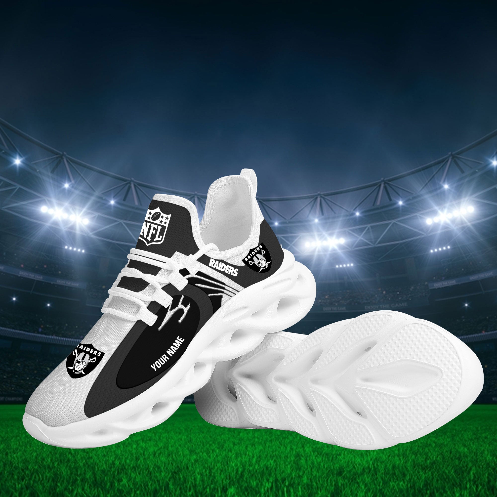 Ideafootwear Las Vegas Raiders Max Soul Shoes Sneakers For Men And Women 93