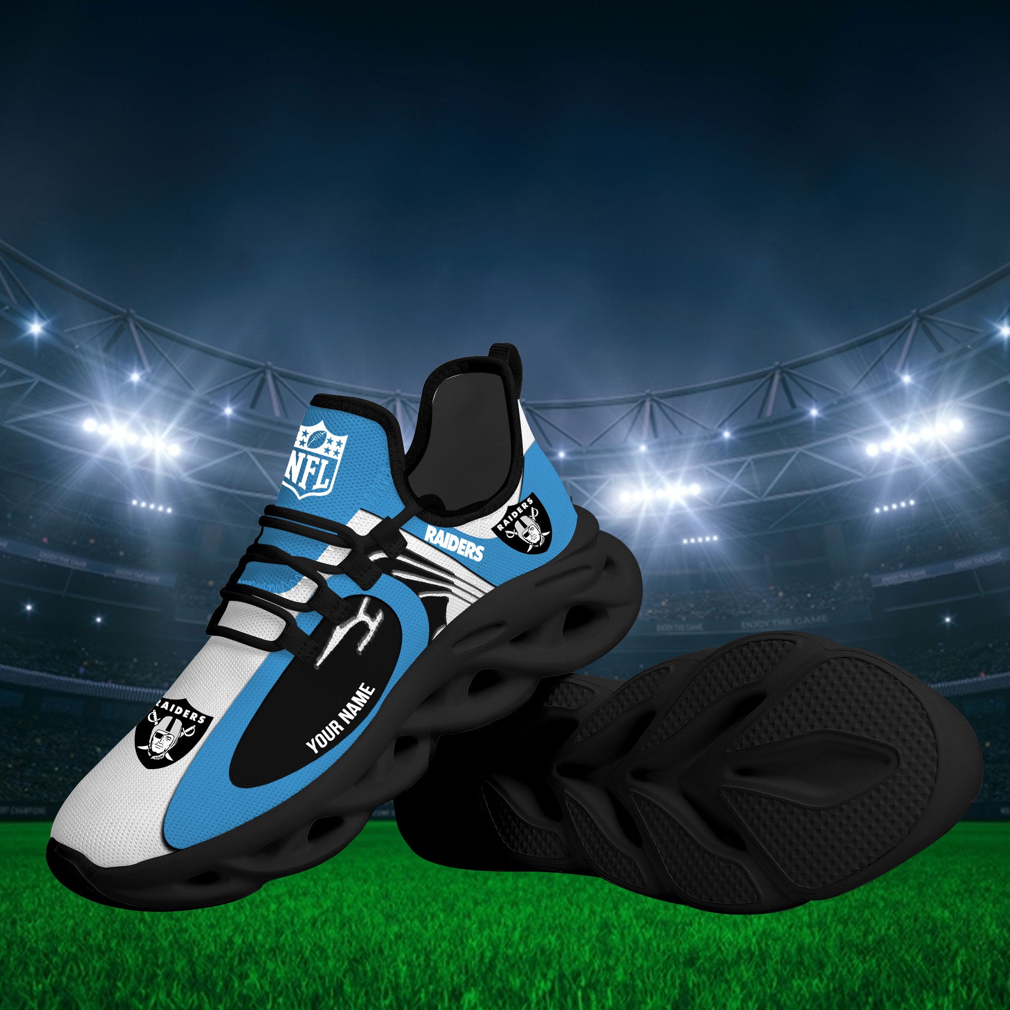 Ideafootwear Las Vegas Raiders Max Soul Shoes Sneakers For Men And Women 1