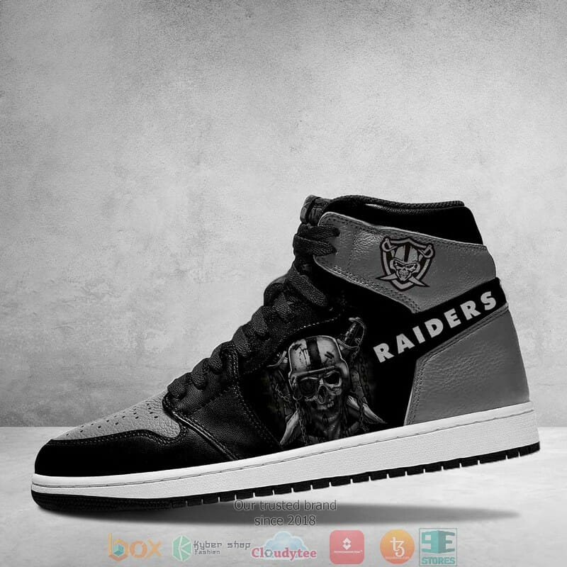 Ideafootwear Las Vegas Raiders NFL AJ1 High Sneakers Shoes For Men And Women 6