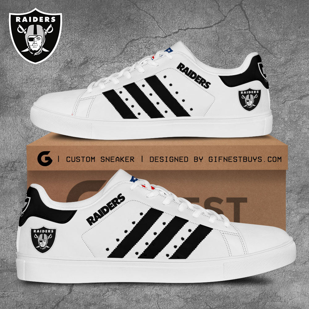 Ideafootwear Las Vegas Raiders Skate Stan Shoes Sneakes For Men And Women 1