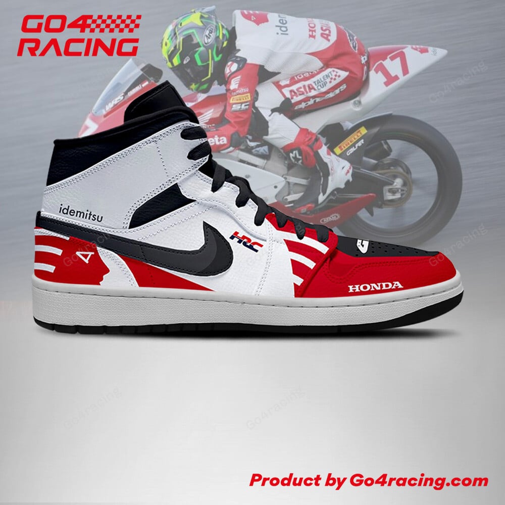 Ideafootwear LCR Honda Idemitsu AJ1 High Sneakers Shoes For Men And Women 2