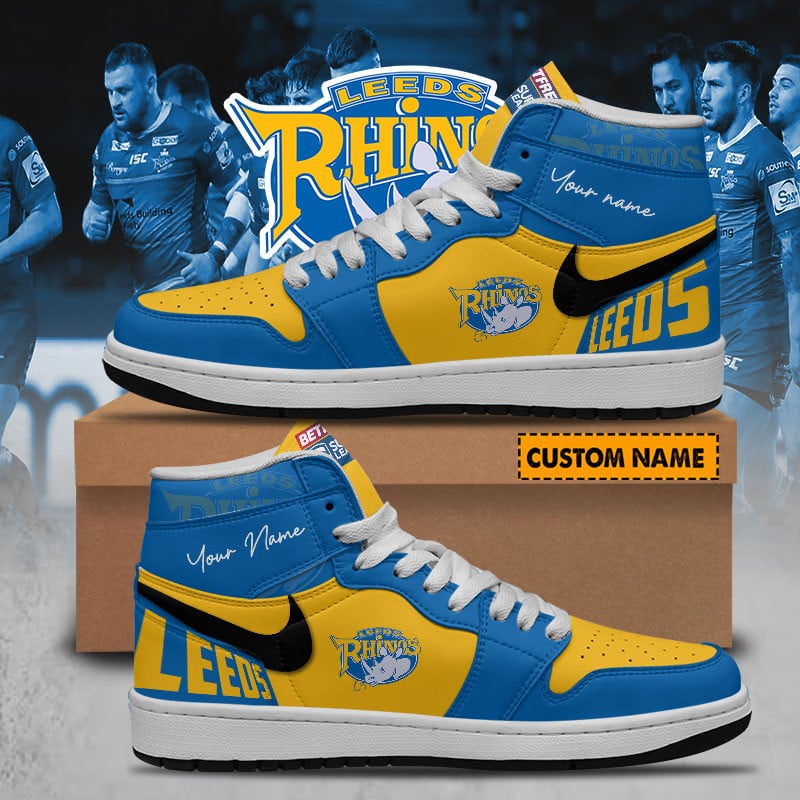 Ideafootwear Leeds Rhinos Netball AJ1 High Sneakers Shoes For Men And Women 1