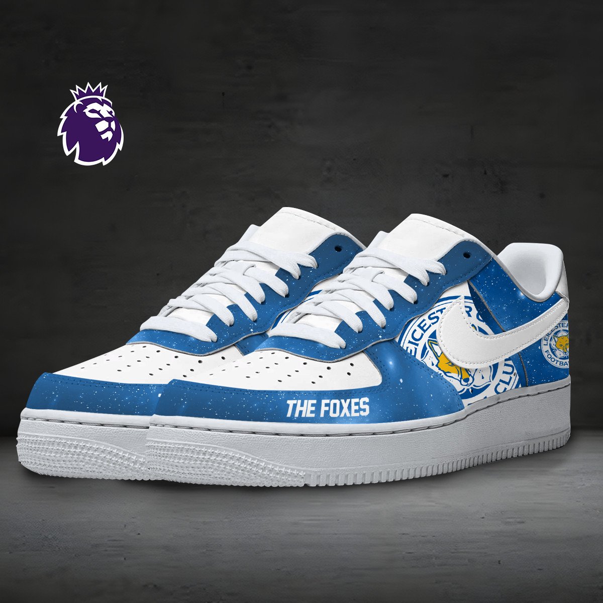 Ideafootwear Leicester City Air Low-Top Sneakers Shoes For Men And Women 1