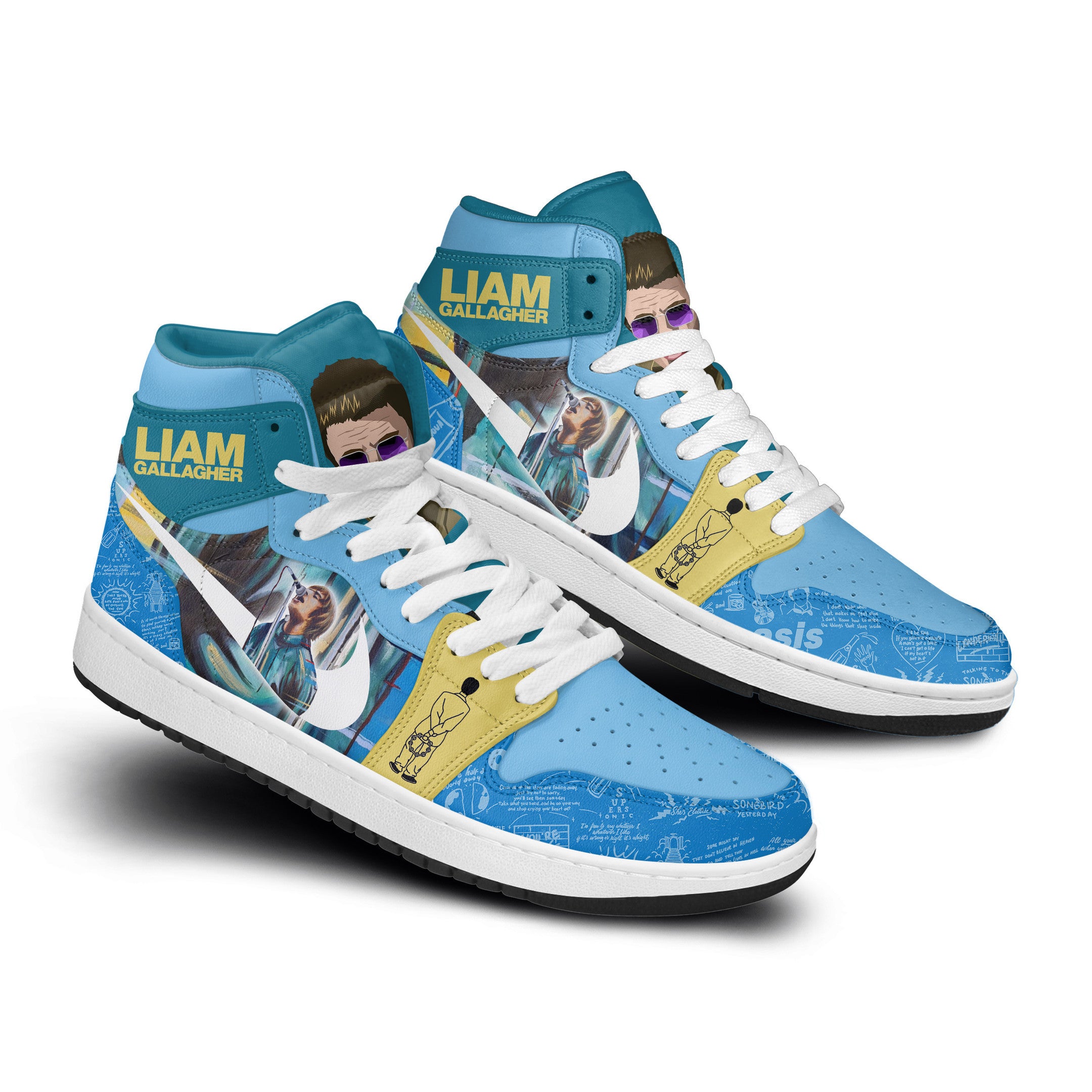 Ideafootwear Liam Gallagher AJ1 High Sneakers Shoes For Men And Women 1