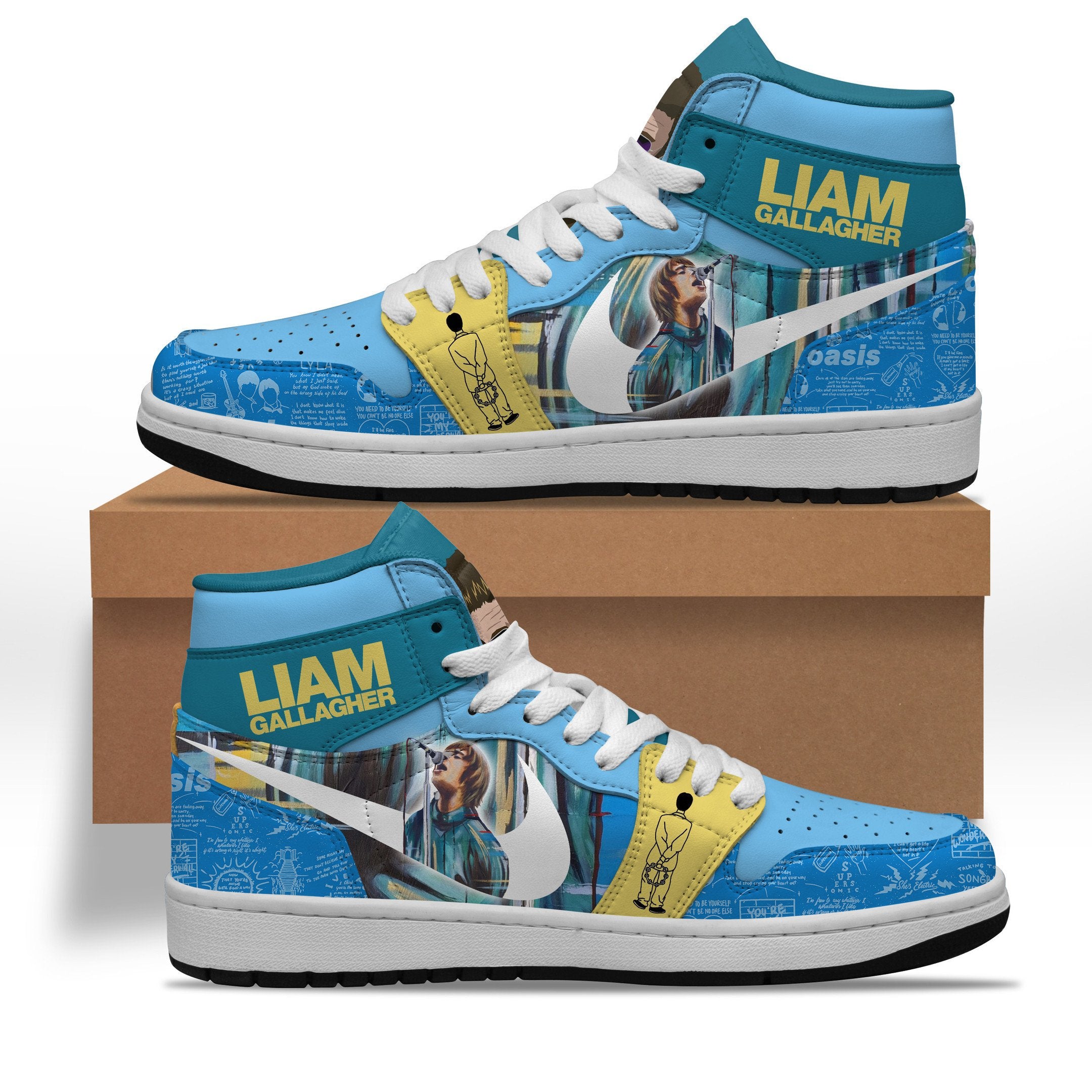Ideafootwear Liam Gallagher AJ1 High Sneakers Shoes For Men And Women 1