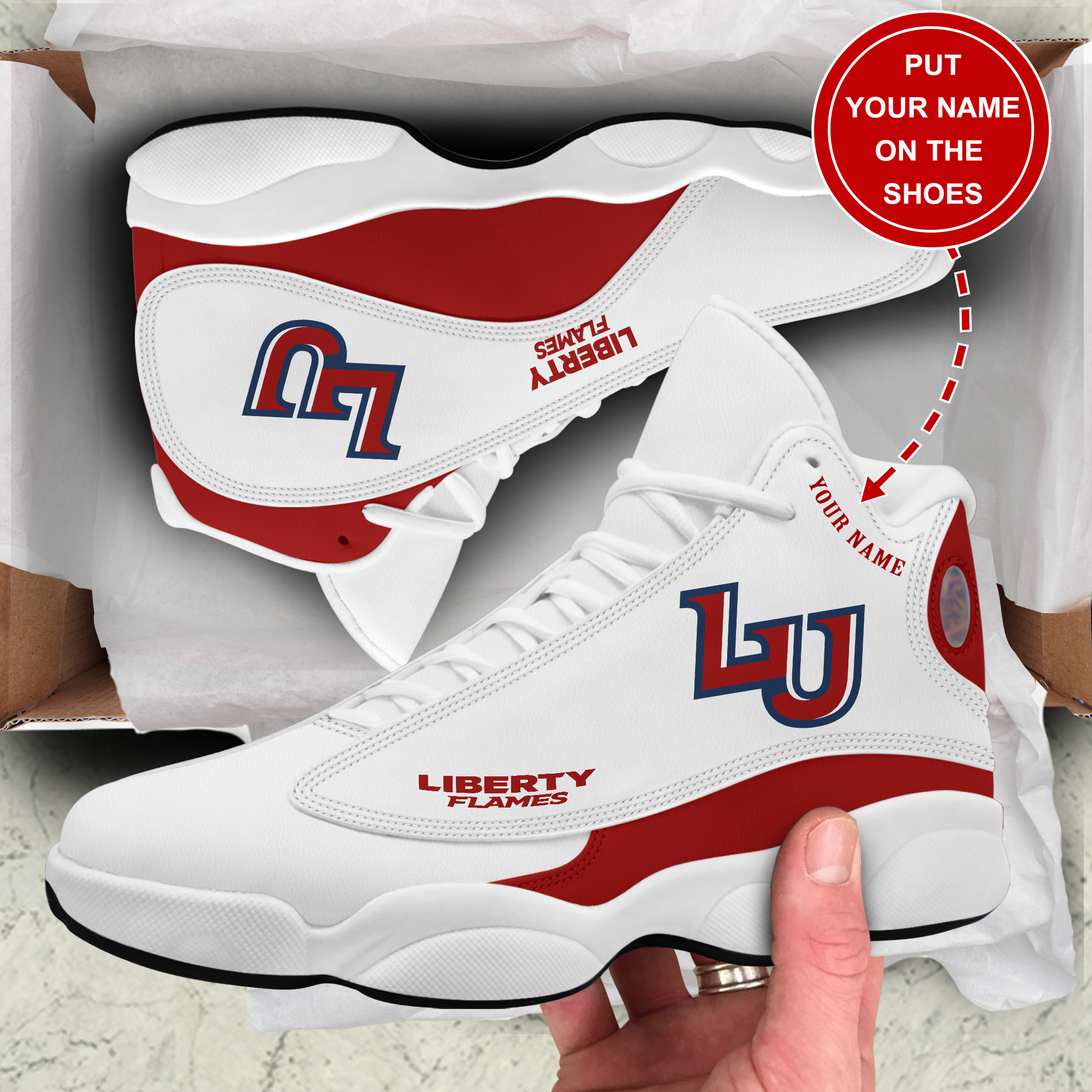 Ideafootwear Liberty Flames AJ13 Sneakers Shoes For Men And Women 1