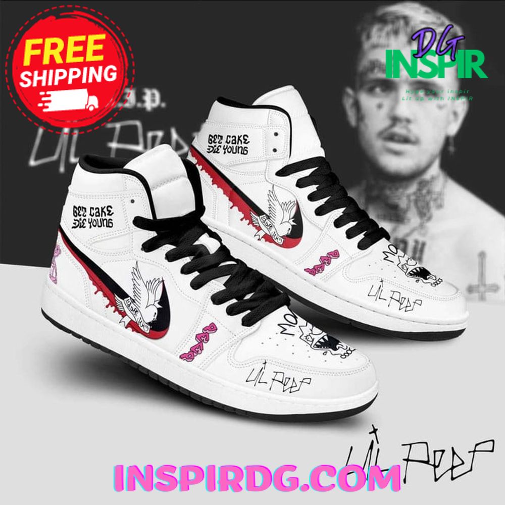 Ideafootwear Lil Peep AJ1 High Sneakers Shoes For Men And Women 1