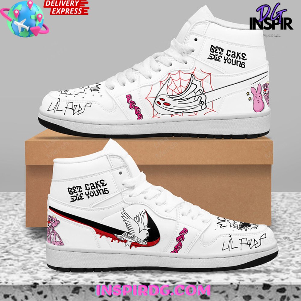 Ideafootwear Lil Peep AJ1 High Sneakers Shoes For Men And Women 2