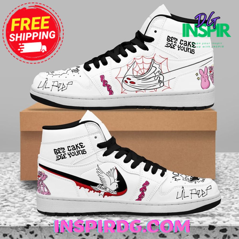 Ideafootwear Lil Peep AJ1 High Sneakers Shoes For Men And Women 1