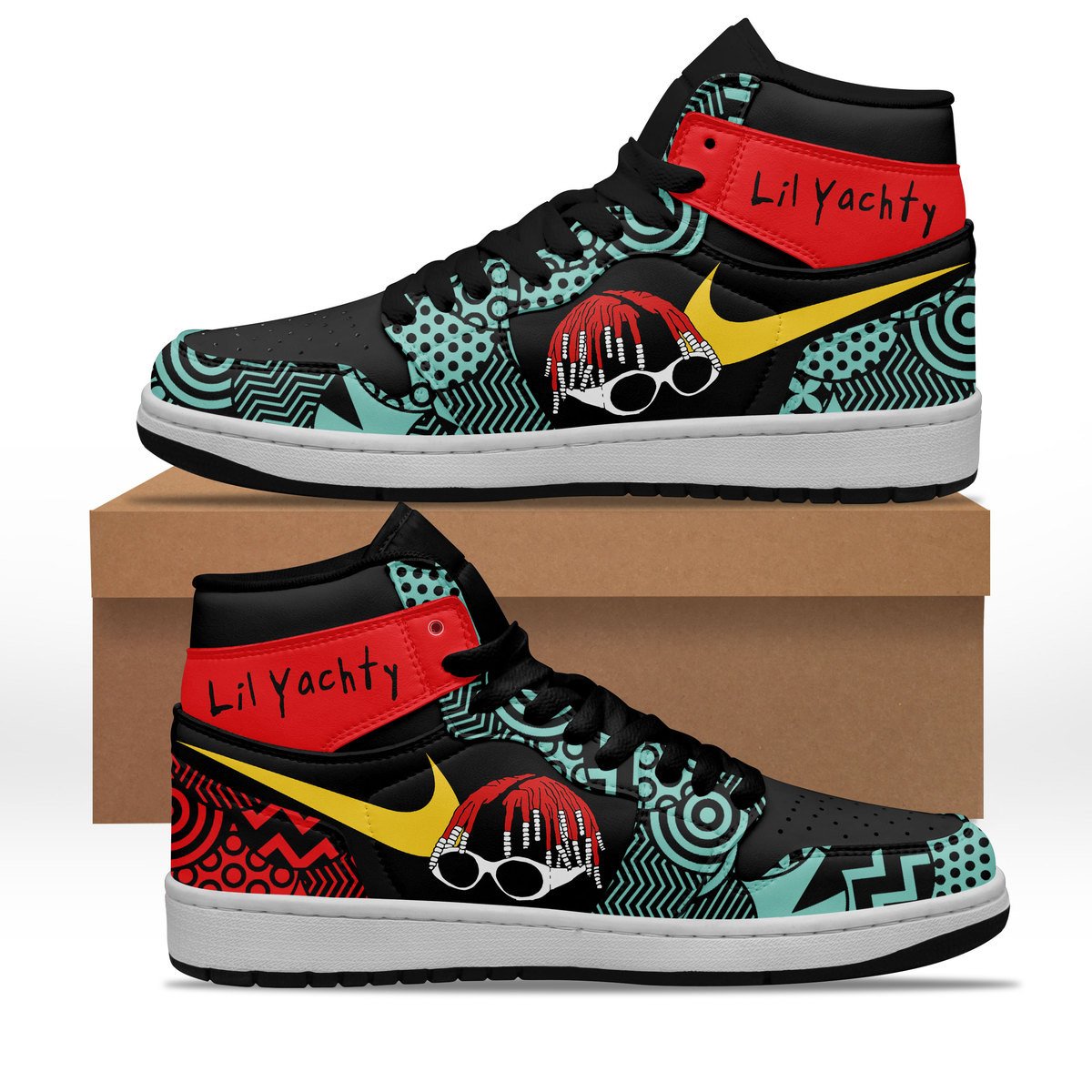 Ideafootwear Lil Yachty AJ1 High Sneakers Shoes For Men And Women 1