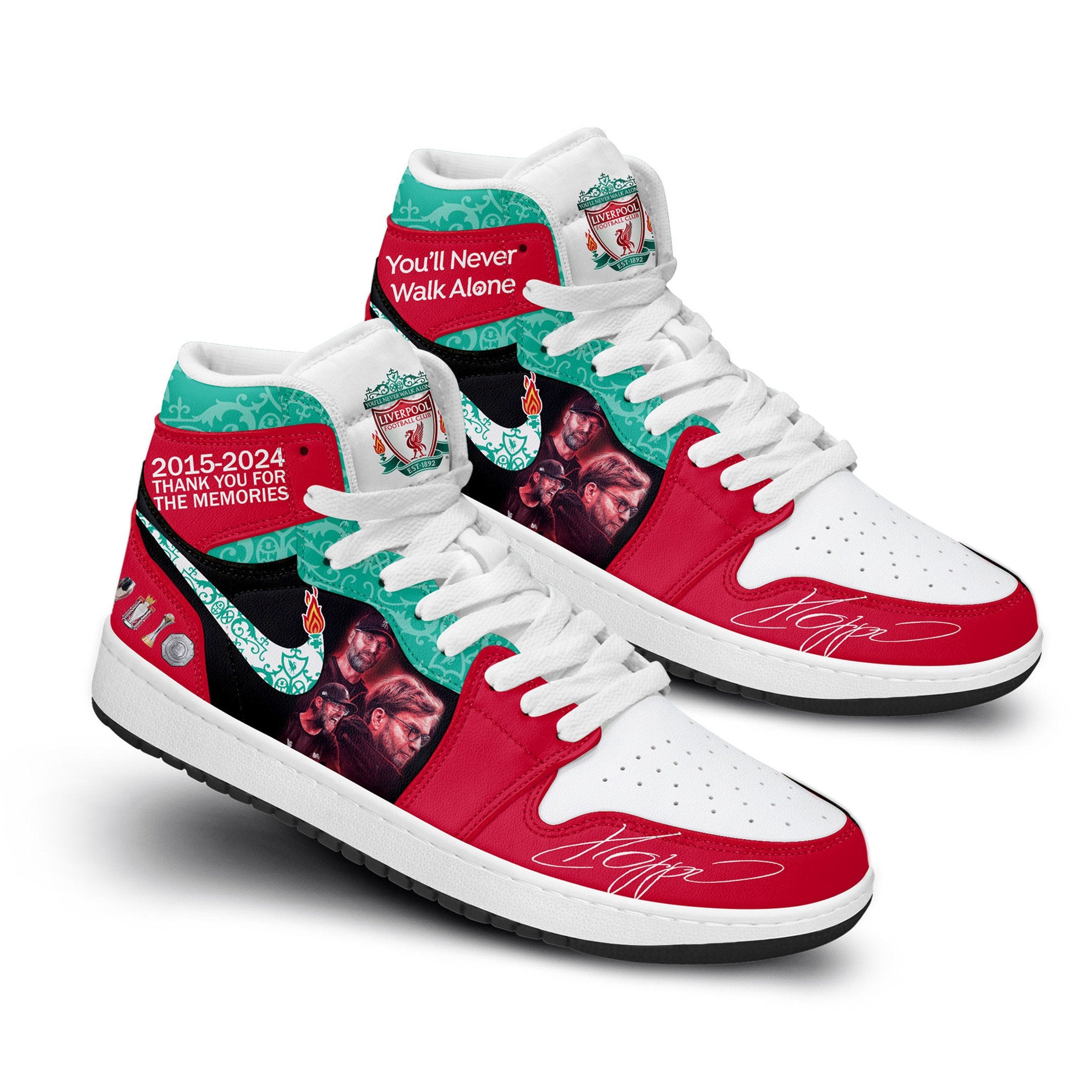Ideafootwear Liverpool Jurgen Klopp AJ1 High Sneakers Shoes For Men And Women 1