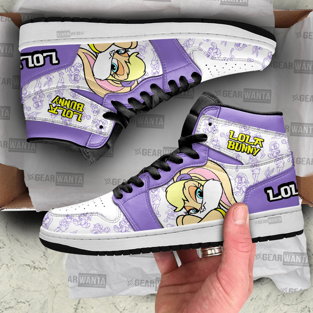 Ideafootwear Lola Bunny AJ1 High Sneakers Shoes For Men And Women 1