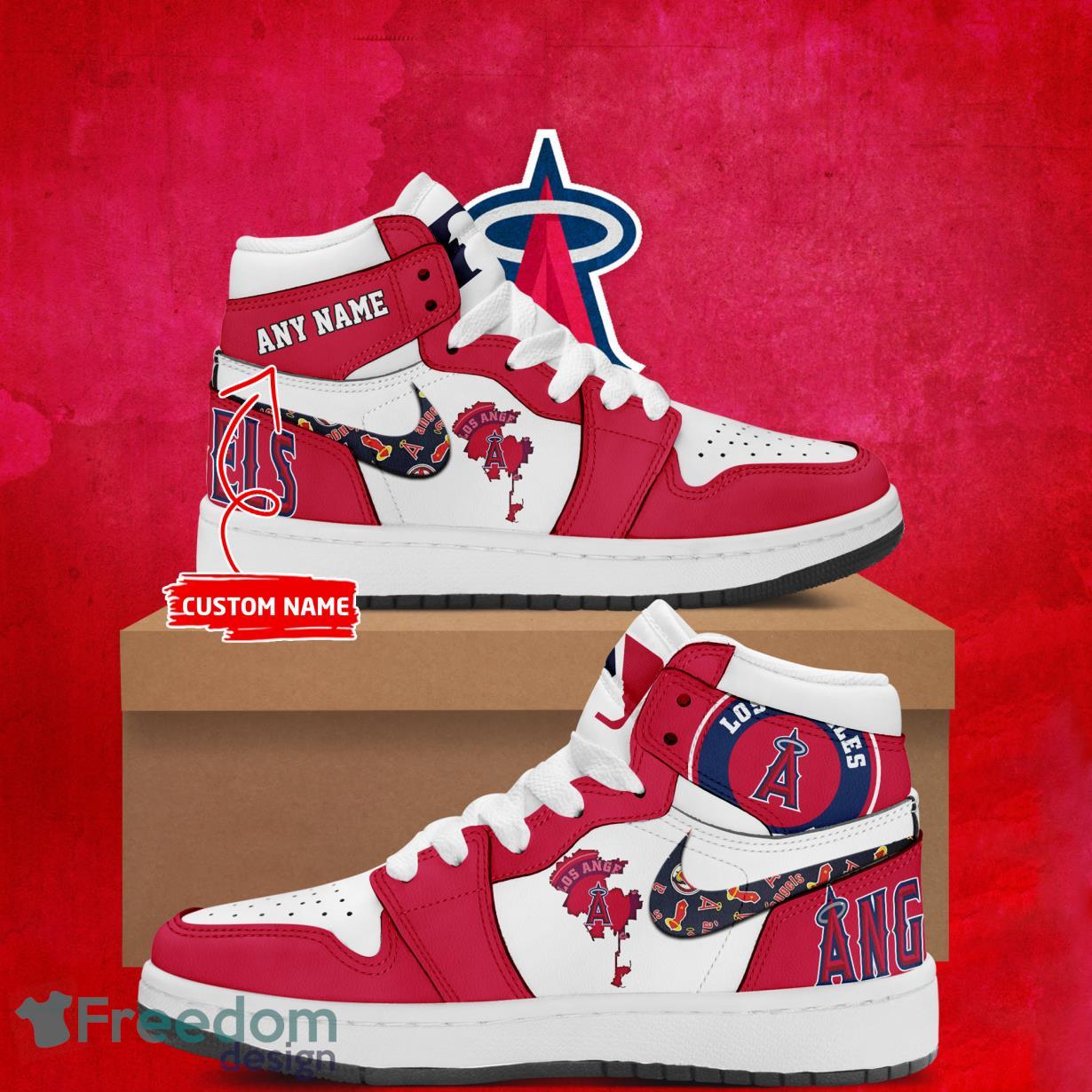 Ideafootwear Los Angeles Angels AJ1 High Sneakers Shoes For Men And Women 2