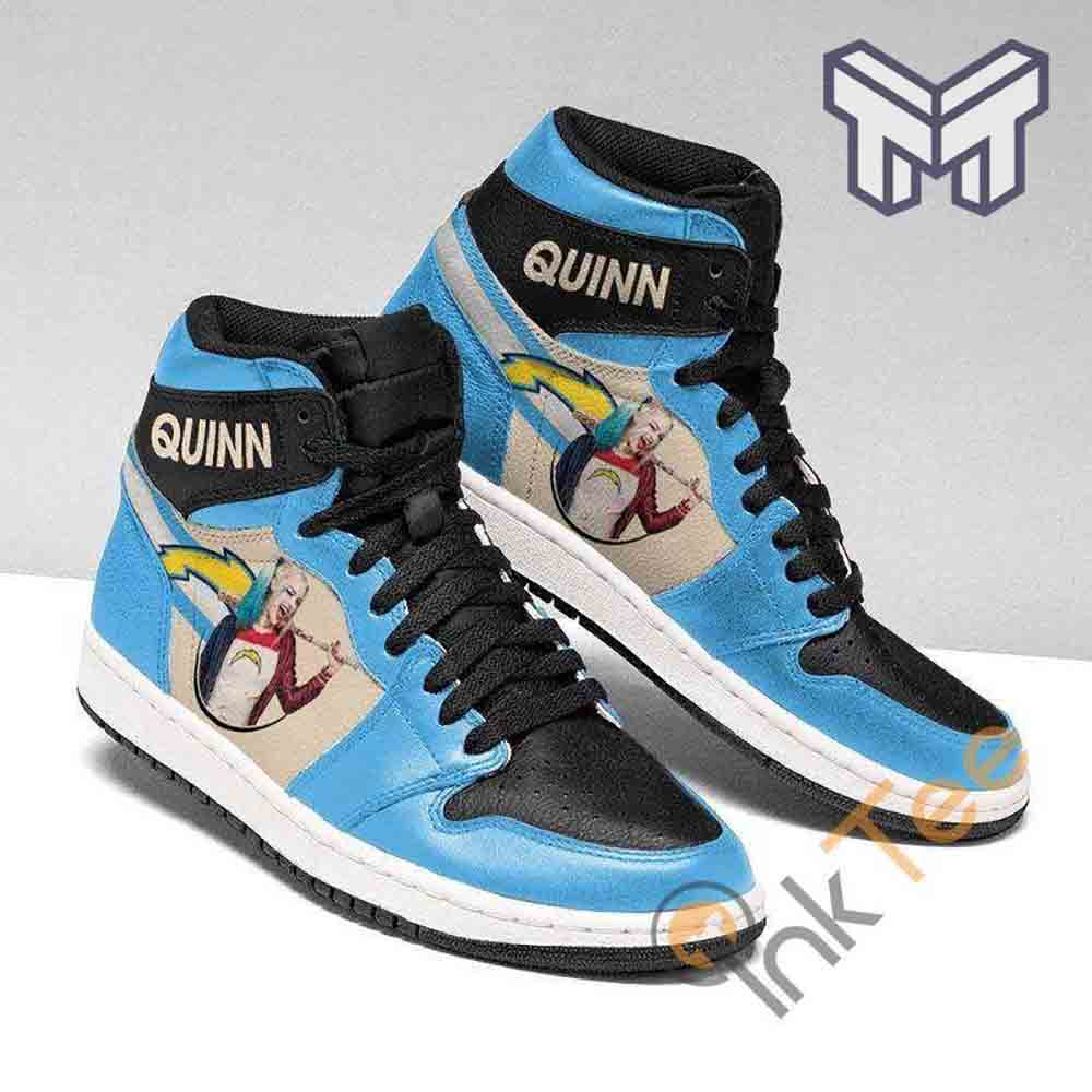 Ideafootwear Los Angeles Chargers AJ1 High Sneakers Shoes For Men And Women 10