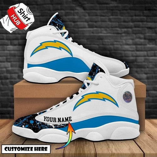 Ideafootwear Los Angeles Chargers AJ13 Sneakers Shoes For Men And Women 3