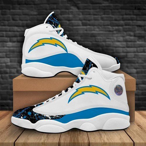 Ideafootwear Los Angeles Chargers AJ13 Sneakers Shoes For Men And Women 12