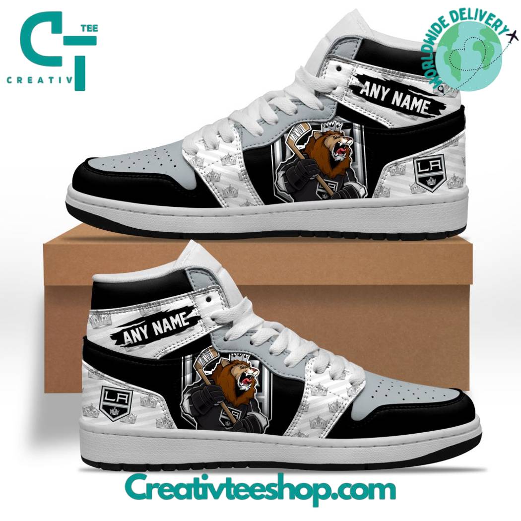 Ideafootwear Los Angeles Kings AJ1 High Sneakers Shoes For Men And Women 1