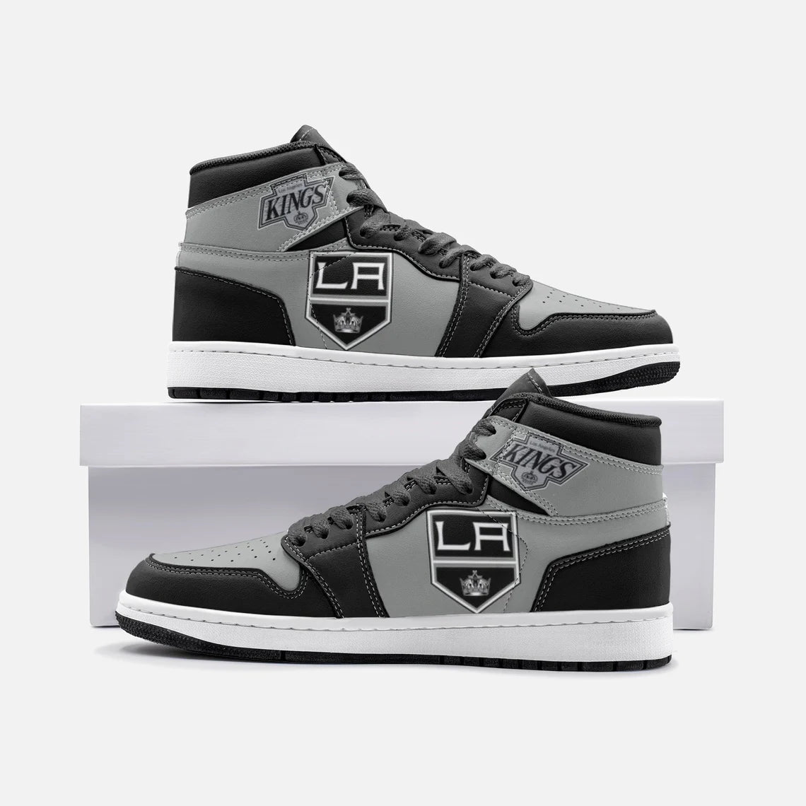 Ideafootwear Los Angeles Kings AJ1 High Sneakers Shoes For Men And Women 4